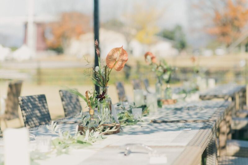 ガーデンレストラン風舎　結婚式　ゲストテーブル
